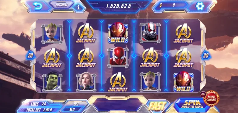 giao dien game Avengers hap denpng