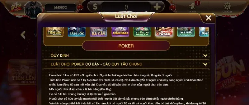 quy tac choi game poker